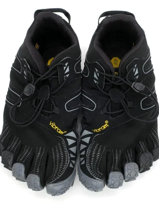 Vibram Fivefingers V-Trail Barefoot Running Shoes Black 17M6901 Men's 9-9.5 EU42 - Picture 2 of 5
